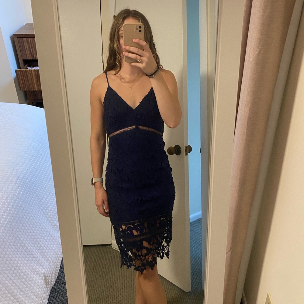 ASTR The Label Navy Floral Dress